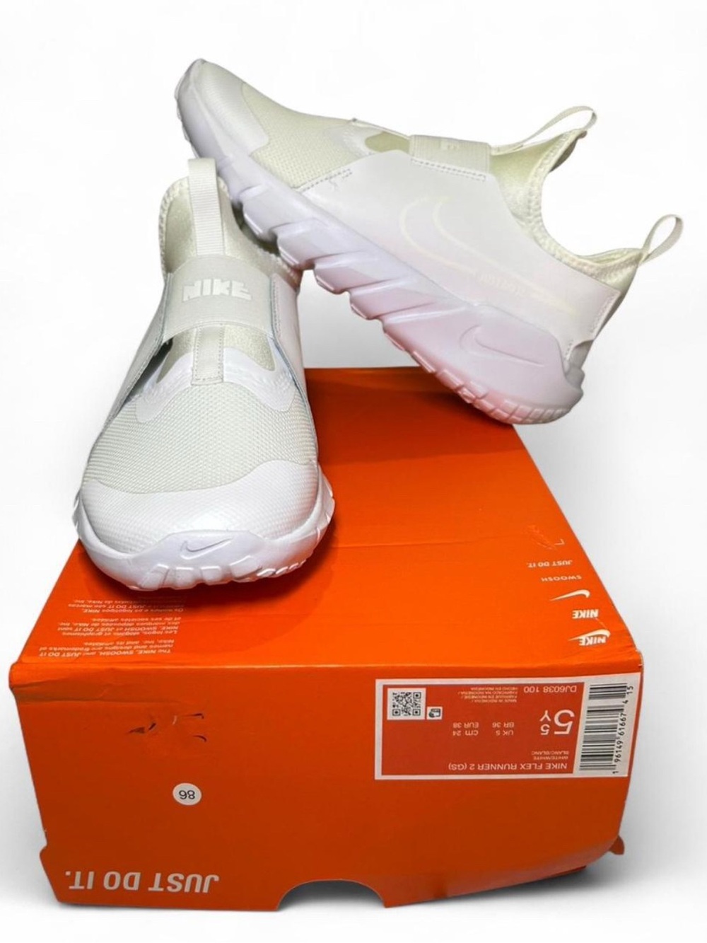 Nike Flex Runner 2 White/White Sneakers - Brand New